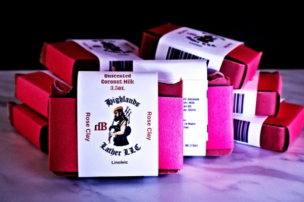 Unscented Kaolin Rose Clay Soap