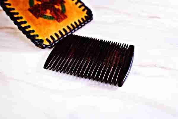 Rosewood Comb & Leather Sheath